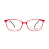 Silhouette 1590/75 3040 red eyeglasses showcasing a sleek, elegant design perfect for any occasion.