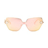 Elegant Aigner A35103 100 sunglasses with stylish hexagonal frames and gradient pink lenses. Perfect for luxury fashion.