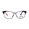 Genesis GV1534 2 women's eyeglasses in vibrant colors, showcasing a modern cat-eye design and stylish frame.