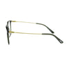 Side view of Angels A80003 550 eyeglasses with stylish green and gold accents, showcasing quality craftsmanship and modern design.