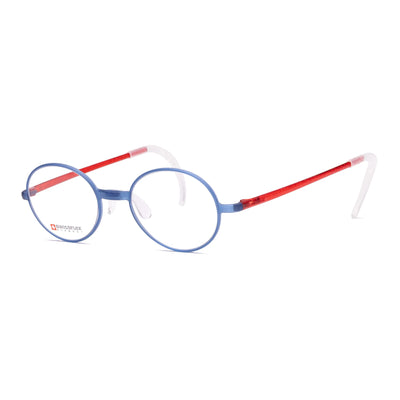 Swiss Flex SFR07 unisex eyeglasses in blue and red, designed for comfort and stylish durability for kids.