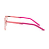 Side view of NIKE 5036 688 eyeglasses featuring pink and clear frames for stylish performance.