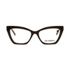 Women's Karl Lagerfeld KL 6063 603 eyeglasses featuring a stylish cat eye frame in dark color.