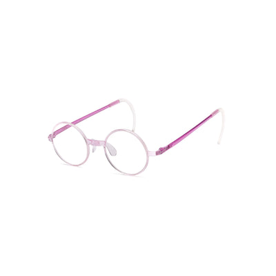 Stylish Swiss Flex SFR07 37 unisex eyeglasses with clear and pink frames for kids, perfect for everyday adventures.