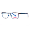 Kids eyeglasses Dragon DR08 22 in blue and stainless steel, combining style and durability for active youngsters.