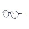 Stylish Angels A80020 400 eyeglasses in navy blue and gold, showcasing trendsetting design and quality craftsmanship.