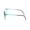 Side view of Silhouette 1601/75 5110 eyeglasses in teal color, showcasing sleek design and premium craftsmanship.