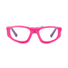 Unisex kids eyeglasses Leader 36530 9210 with vibrant pink frame and comfortable design for superior vision correction.