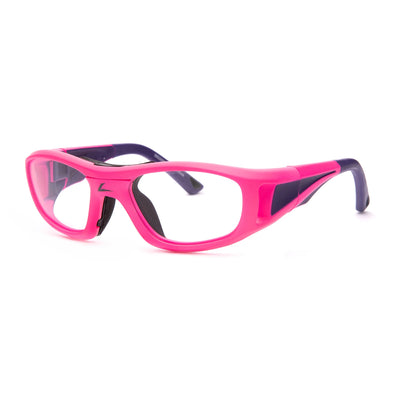 Unisex kids eyeglasses Leader C2 36530 9210 in vibrant pink and purple, offering style and comfort for children.