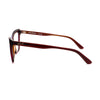 Side view of Karl Lagerfeld KL 6063 93 women's eyeglasses featuring elegant cat eye frame in a stylish burgundy design.