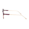 Side view of Angels A80020 980 eyeglasses, showcasing elegant purple frames and durable gold-tone temples.