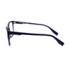 Women's Karl Lagerfeld KL 6082 424 eyeglasses showcasing sleek navy blue frame and stylish side view.