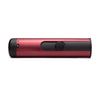 sleek red and black portable device with a push button and sleek design, ideal for on-the-go use.