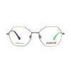 Genesis GV1550 4 women eyeglasses featuring bold colors and a modern octagonal design in stainless steel.