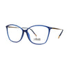 Elegant Silhouette 1607/75 4530 eyeglasses in blue, combining style and comfort for a sophisticated look.