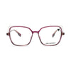 Women's Karl Lagerfeld KL 6096 626 eyeglasses in chic purple and transparent frame design.