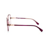 Women's Karl Lagerfeld KL 6096 626 eyeglasses in chic purple, showcasing contemporary design and elegant side view.