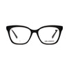 Stylish black rectangular eyeglasses by Karl Lagerfeld, showcasing modern elegance and contemporary design.