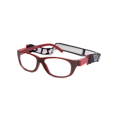 Unisex kids eyeglasses Leader BUDDY ROT in red with adjustable strap for comfort and style. Perfect for vision correction.