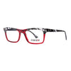 Unisex eyewear Genesis GV1558 3 in bold red and black design, showcasing contemporary style and modern flair.