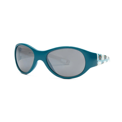 Marion Ramm 21/771 T sunglasses in teal with sleek design and gray lenses, offering luxury and UV protection.