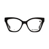 Women's Karl Lagerfeld KL 6150 1 eyeglasses with black frame and sophisticated cat-eye design.