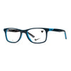 NIKE 5549 444 eyeglasses in blue frame, showcasing modern design and lightweight construction for comfort and style.