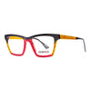 Unisex Genesis GV1577 2 eyeglasses featuring bold red and yellow contemporary design with a stylish frame.