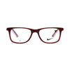 NIKE 5549 606 eyeglasses in burgundy, featuring a modern design and lightweight, durable frames.