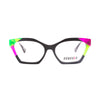 Genesis GV1612 3 Women Eyeglasses featuring bold colors and a contemporary design with unique cat-eye style.