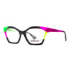 Genesis GV1612 3 vibrant woman eyeglasses featuring a bold black and colorful frame design.