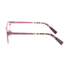 Kids eyeglasses Janosch J78 137 in pink with colorful striped temple design, perfect for trendy young adventurers.