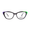 Stylish Genesis GV1599 3 women's eyeglasses featuring bold colors and contemporary cat-eye design.