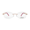 Silhouette 5529HD 3020 eyeglasses with red temples and sleek frame design, showcasing timeless elegance and comfort.