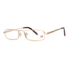 Unisex Basic B03912 100 eyeglasses in gold with stylish design and durable materials for trendsetting elegance.