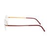 Side view of Silhouette 5529HD 3020 eyeglasses showcasing stylish red and gold frame details.