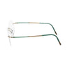 Side view of the Silhouette 5540/IN 8540 eyeglasses showcasing elegant green and gold frames.