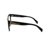 Side view of Karl Lagerfeld KL 6178 1 women's eyeglasses showcasing chic black frames and elegant gold detailing.