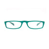 Stylish turquoise reading glasses with a contemporary frame design for enhanced vision and comfort.