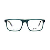 NIKE 7161 414 eyeglasses in navy recycled acetate frame, designed for men's style and functionality.