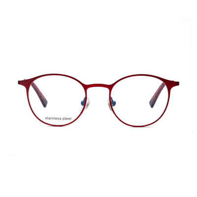 Kids eyeglasses Mia and me MIA05 15 featuring stainless steel frame in red, perfect for stylish comfort and durability.