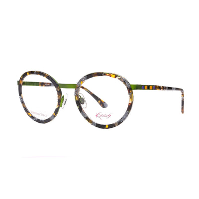 Unisex Kaos KK579 3 eyeglasses featuring vibrant colors and modern design, showcasing bold style and individuality.