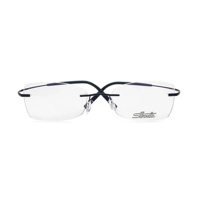 Silhouette 5541/FQ 4540 eyeglasses featuring a sleek black frame and clear lenses for timeless elegance.