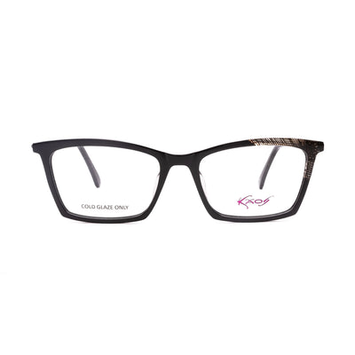 Kaos KK584 1 stylish black eyeglasses with unique design and modern flair for women.