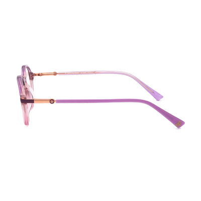 Kids eyeglasses Mia and me MIA08 20 showcasing stylish pink and purple design, perfect for active youngsters.