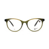 NIKE Eyeglasses 7173 317 in olive green, stylish and eco-friendly recycled acetate frames for everyday wear.