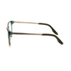 NIKE 7173 317 eyeglasses showcasing olive frames and recycled acetate material from a side view.