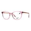 NIKE 7173 556 eyeglasses in light pink frame, stylish women's eyewear with contemporary design and logo detail.