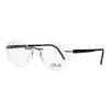 Sleek black and transparent eyeglasses Silhouette 5555/EP 9040 showcasing timeless elegance and modern sophistication.