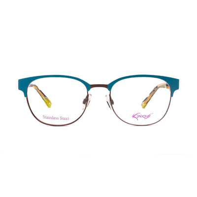 Kaos KKV429 2 women's eyeglasses featuring bold blue stainless steel frame and modern design.